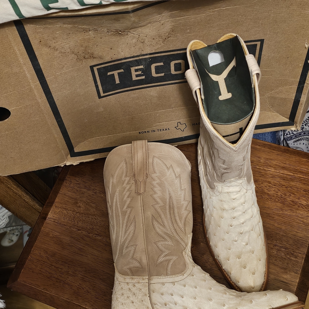 Tecovas Men's Cream Western Boots - Picture 2 of 14